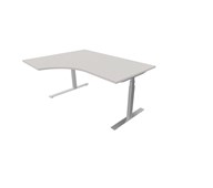 Work skrivebord venstre 160x120 cm E-motion sølvfarvet understel